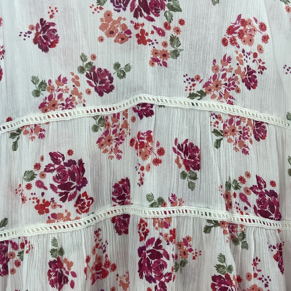 Arizona Jean Company floral tiered flouncy baby doll top large - Picture 3 of 13